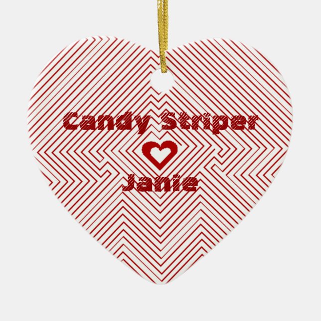 Hospital Candy Striper Gift Gifts Heart Ornament (Front)