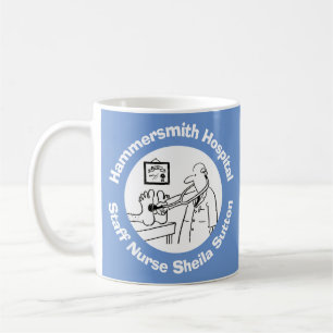 Hospital, Clinic, or Surgery with Name of Nurse. Coffee Mug