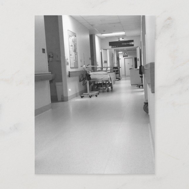 Hospital Corridor Postcard (Front)