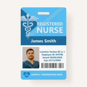 Hospital Doctor Nurse Aged Care Security Photo ID Badge