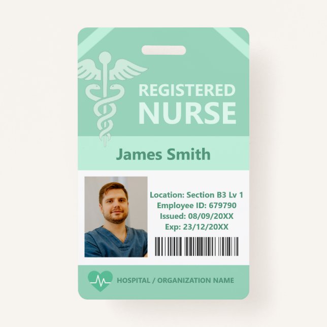 Hospital Doctor Nurse Aged Care Security Photo ID Badge (Front)