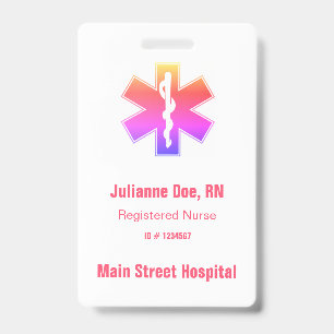 Hospital Doctor's Office Healthcare Worker Badge