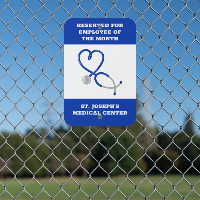 Hospital Doctors Office Medical Reserved Parking Metal Sign (In Situ(Fence))