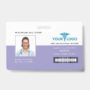 Hospital Employee Business Logo and Photo ID Badge