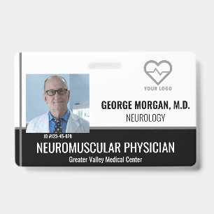 Hospital Employee Photo ID Badge with Barcode
