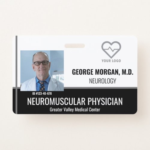 Hospital Employee Photo ID Badge with Barcode