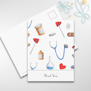 Hospital Equipment Doctor or Nurse Thank You Postcard