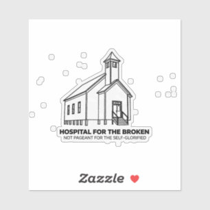 Hospital for the Broken Church Decal (Black Vinyl)