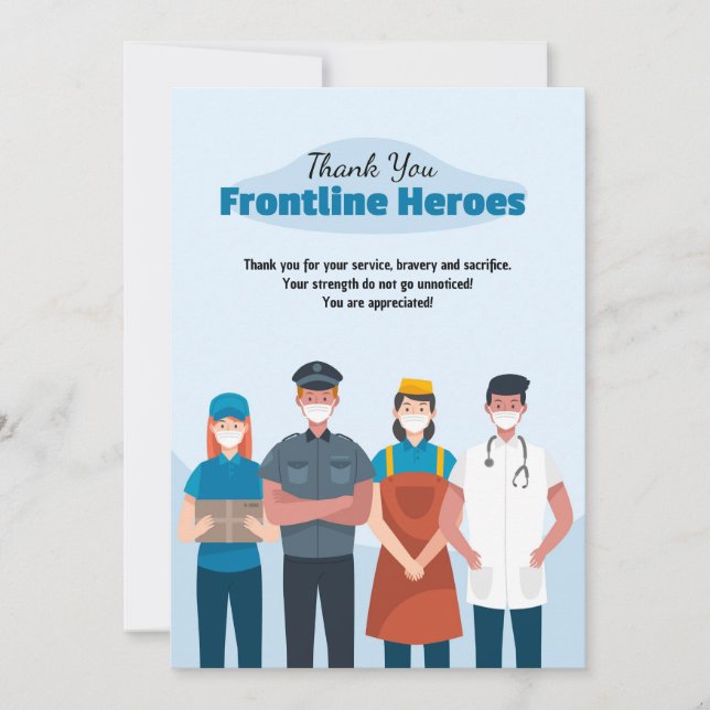 Hospital Frontline Heroes Thank You Card (Front)