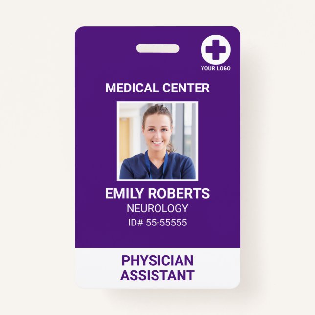 Hospital Medical Employee Certified Nurse Photo ID Badge (Front)