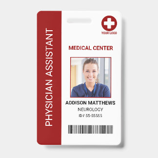 Hospital Medical Employee - Doctor Nurse Photo ID  Badge