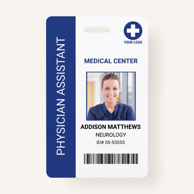 Hospital Medical Employee Doctor Nurse Security ID Badge (Front)