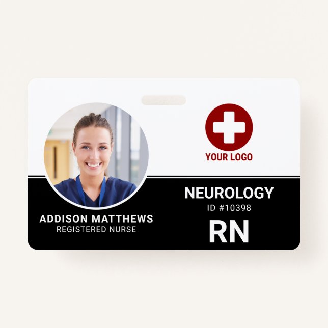 Hospital Medical Employee ID - Registered Nurse RN Badge (Front)