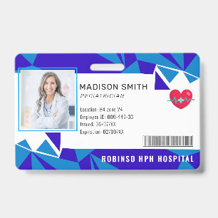 Hospital Medical Employee Photo ID  Badge