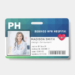 Hospital Medical Employee Photo ID Badge