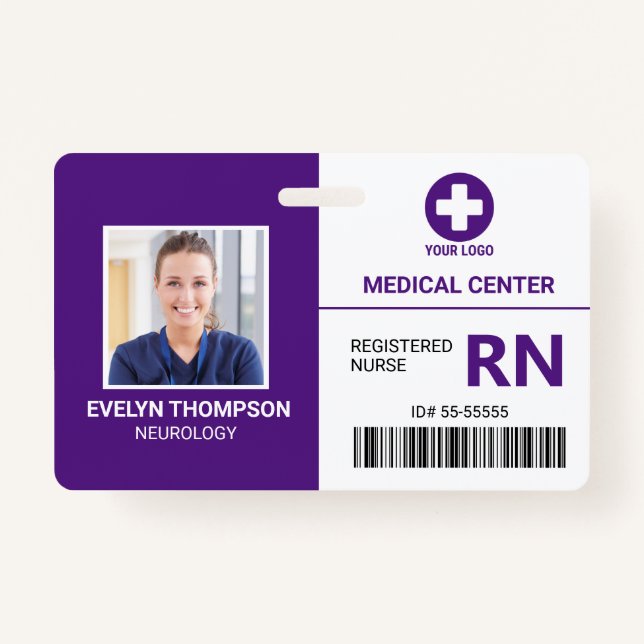  Hospital Medical Employee Registered Nurse RN ID Badge (Front)