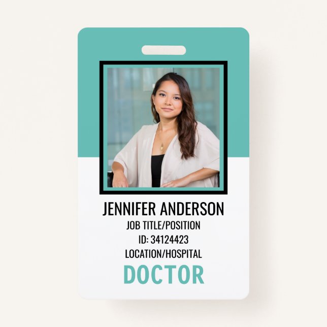 Hospital Medical ID Badge (Front)