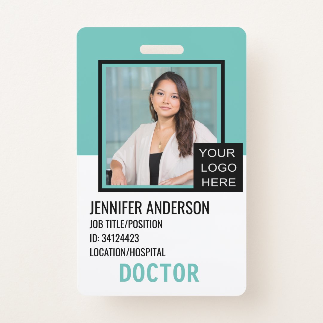 Hospital Medical ID with Logo Badge | Zazzle