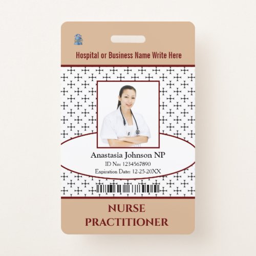 Hospital Medical Nurse NP  Employee Photo Badge