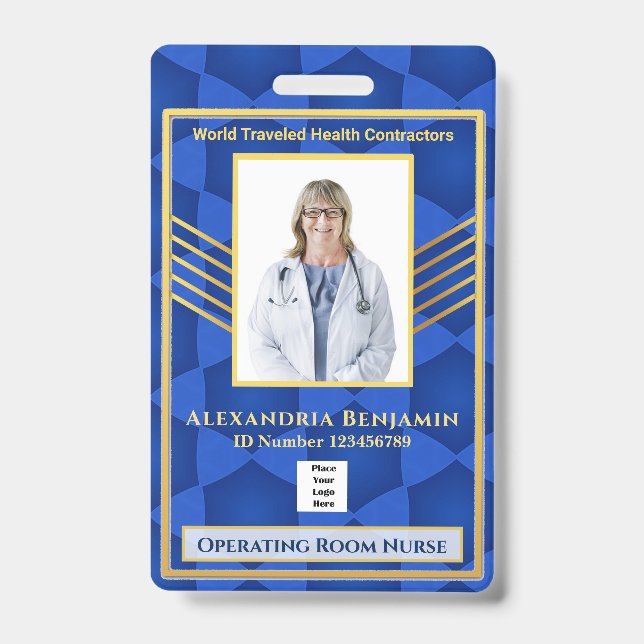 Hospital Medical Operating Room RN Employee Photo Badge (Front)