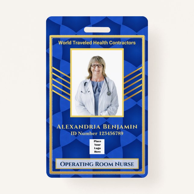 Hospital Medical Operating Room RN Employee Photo Badge (Front)