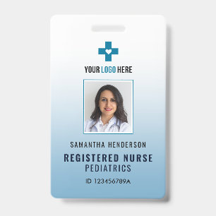 Hospital/Medical Photo ID Badge With Gradient
