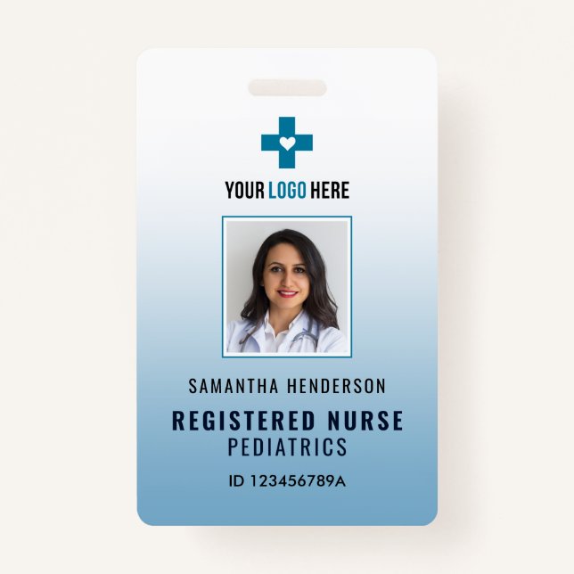 Hospital/Medical Photo ID Badge With Gradient (Front)