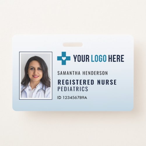 HospitalMedical Photo ID Badge With Gradient