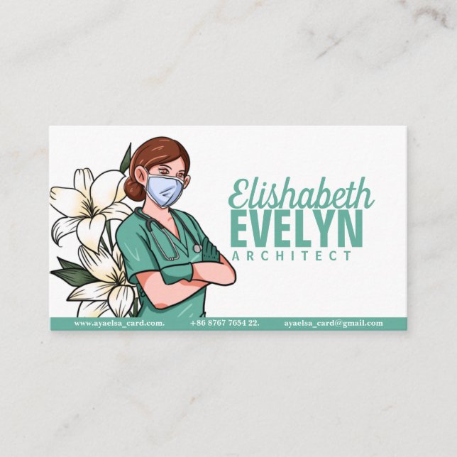 Hospital Medical Specialty Rescue Business Card (Front)