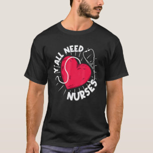 Hospital Murse Heart Nurses Registered Nurse T-Shirt