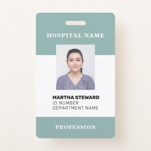 Hospital Nurse Medical Employee Photo Company Badge