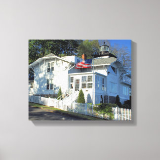 Hospital Point Lighthouse, MA Wrapped Canvas Print
