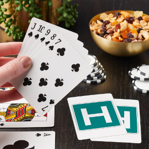 Hospital Road Sign Emergency Medical Facility Poker Cards