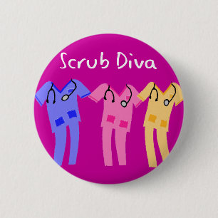 Hospital Scrubs Wearer Gifts Pinback Button