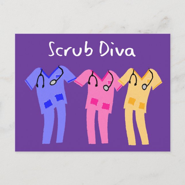 Hospital Scrubs Wearer Gifts Postcard (Front)