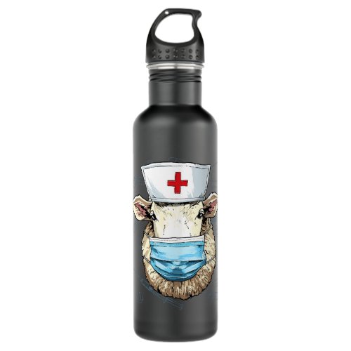 Hospital Sheep Lamb ER Nurse RN LPN Nurse Life Ani Stainless Steel Water Bottle