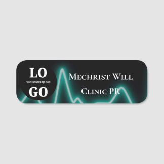 Hospital Staff Name Tag Magnetic Custom Logo