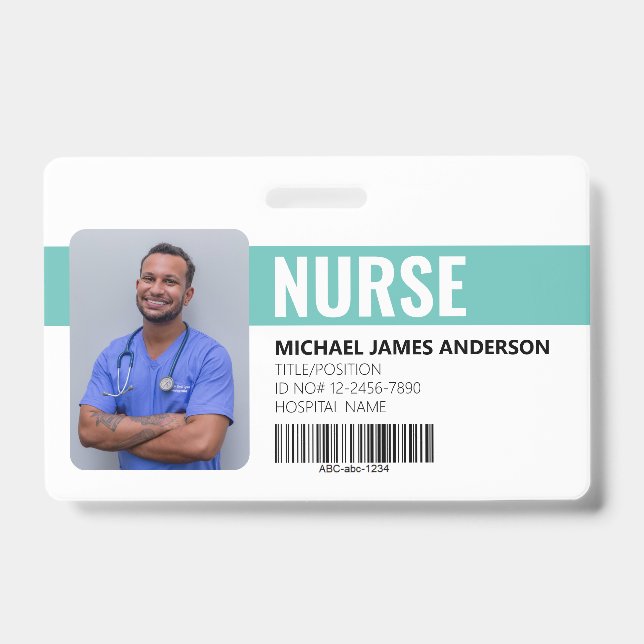 Hospital Staff Nurse ID Badge (Front)