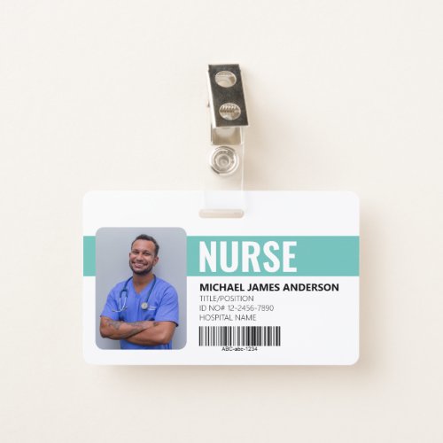 Hospital Staff Nurse ID Badge