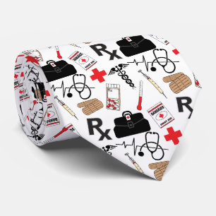 Hospital Staff Pattern Neck Tie