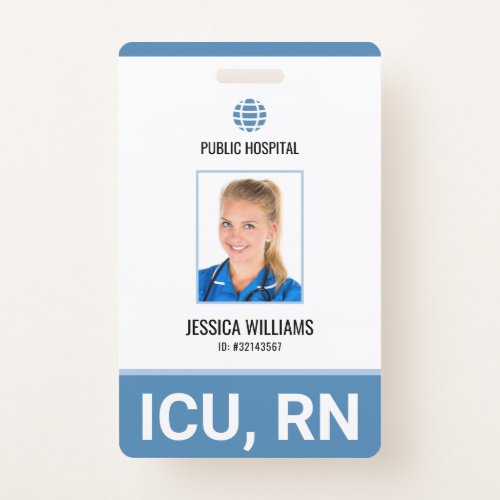 Hospital Staff Registered Nurse ID Badge