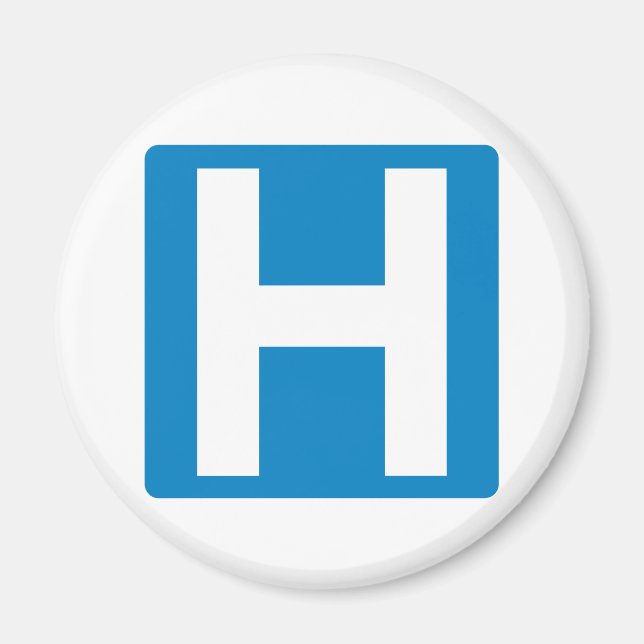 Hospital Zone Highway Sign Magnet (Front)