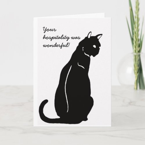 hospitality cat thank you card