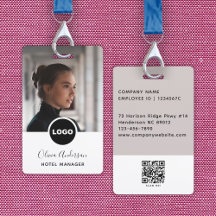 Hospitality Employee Photo ID QR Code