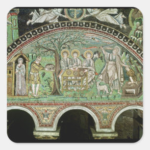 Hospitality of Abraham and the Sacrifice of Square Sticker