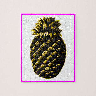 Hospitality Pineapple 4 yellow The MUSEUM Zazzle G Jigsaw Puzzle