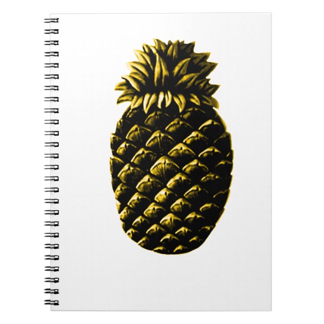 Hospitality Pineapple 4 yellow The MUSEUM Zazzle G Notebook (Front)