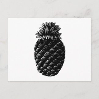 Hospitality Pineapple Black The MUSEUM Zazzle Gift Postcard