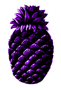 Hospitality Pineapple Purple The MUSEUM Zazzle Gif Classic Round Sticker