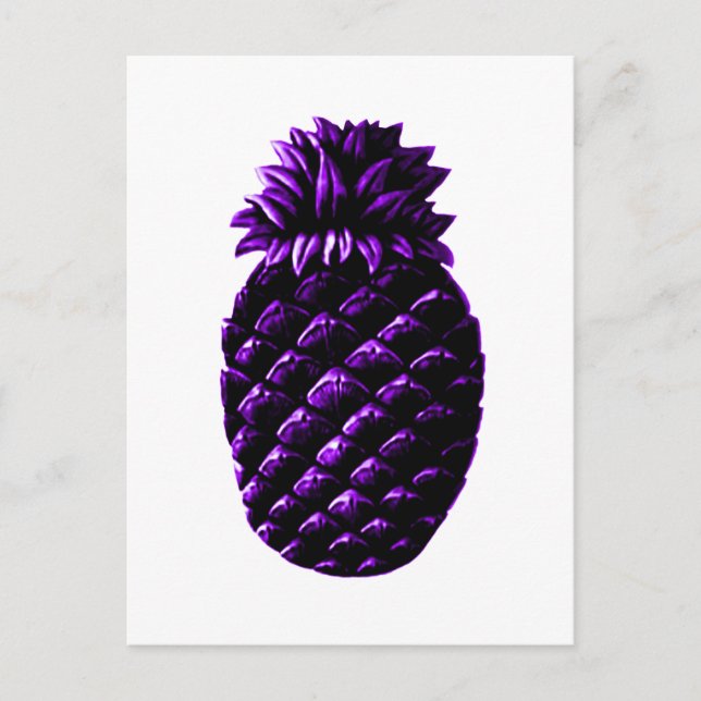 Hospitality Pineapple Purple The MUSEUM Zazzle Gif Postcard (Front)